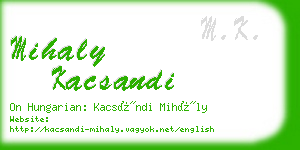 mihaly kacsandi business card